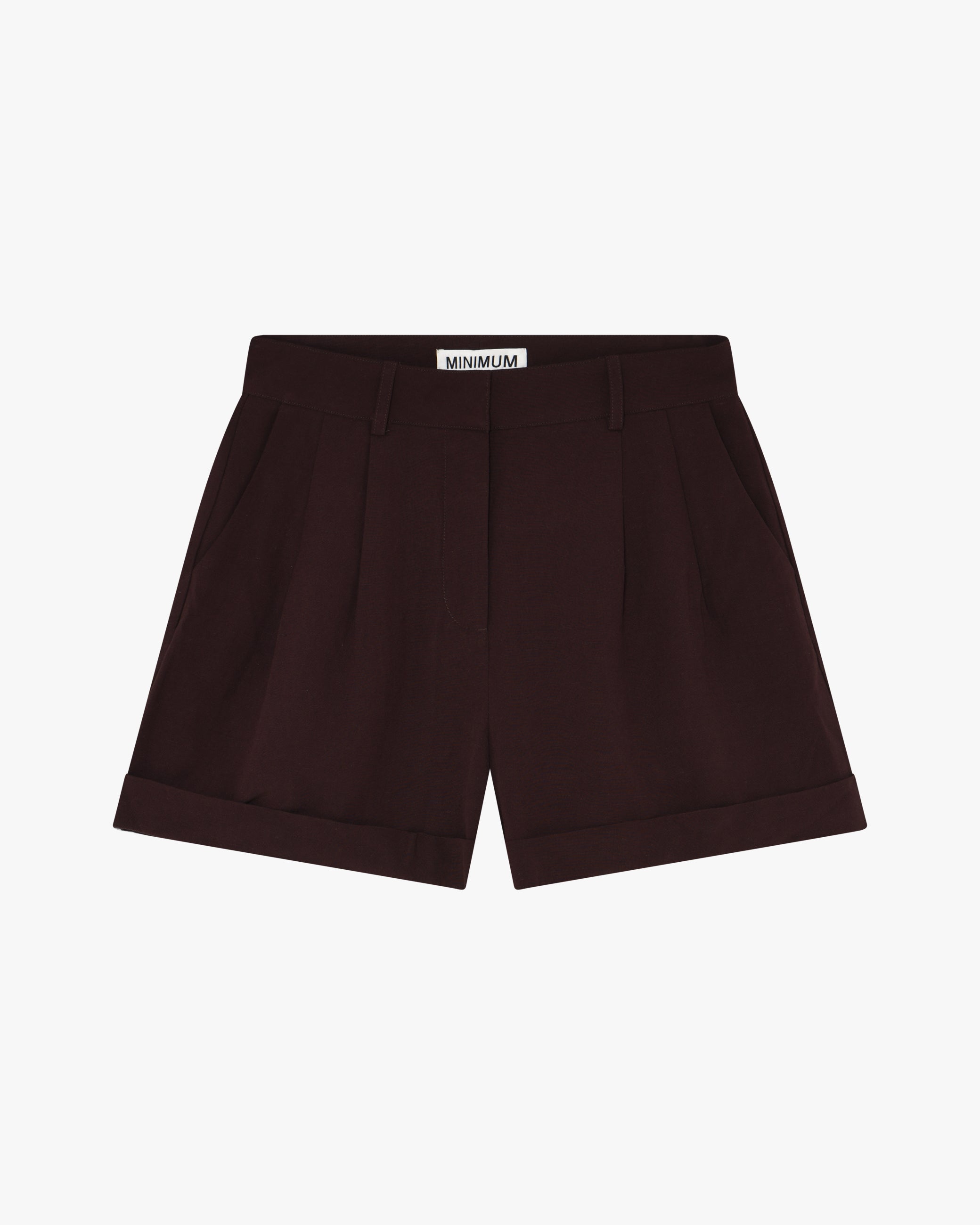 minimum female Selby linen blend shorts 3069 Shorts 1910 French Roast