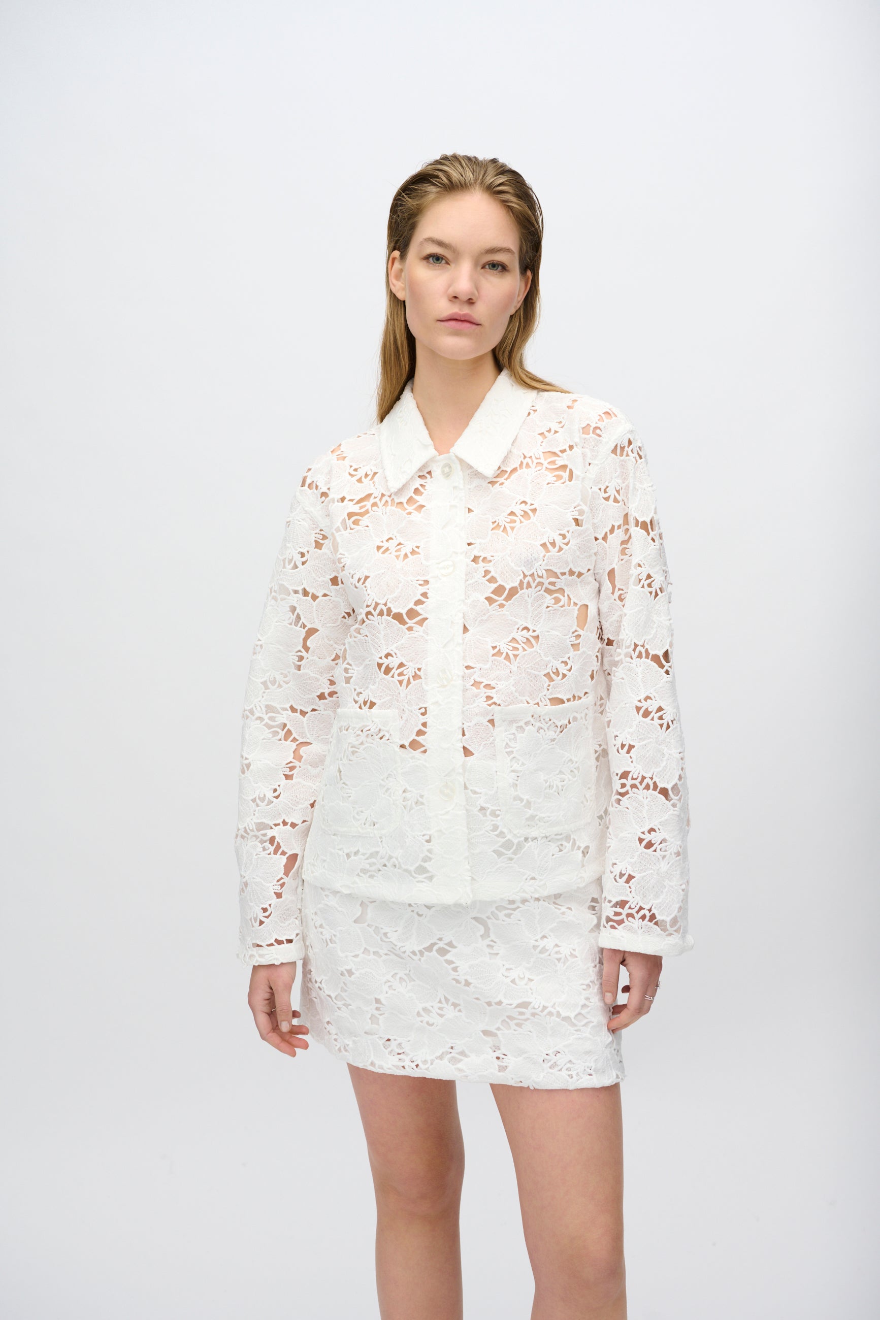 minimum female Selma long sleeved lace shirt 4256 Long Sleeved Shirt 0608 Coco Milk