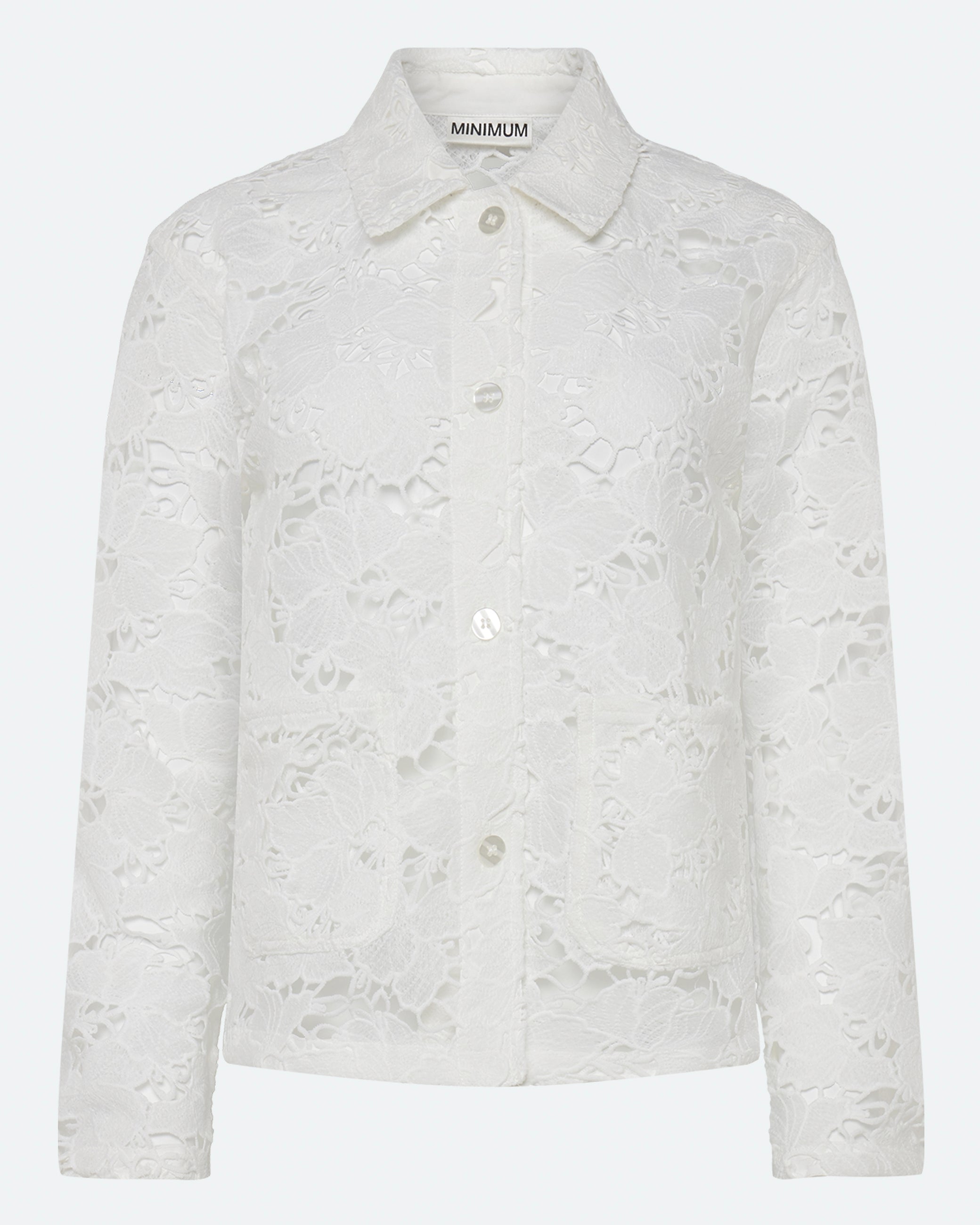 minimum female Selma long sleeved lace shirt 4256 Long Sleeved Shirt 0608 Coco Milk